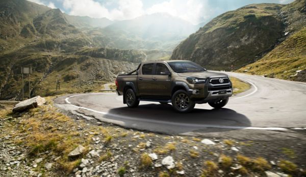 Toyota Hilux on a road