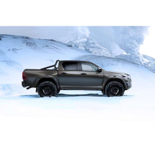 Toyota Hilux AT35 side angle on snow