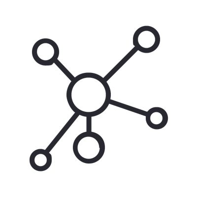 Icon mit vernetzten Datenpunkten