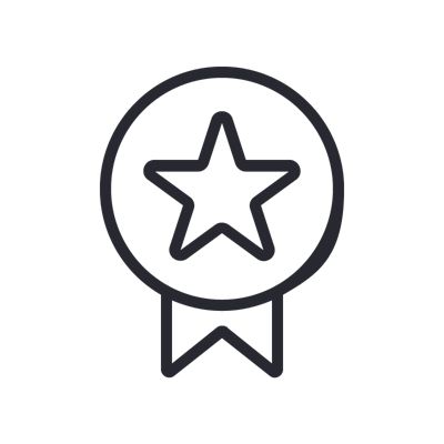 Icon von einem Auszeichnungs-Badge mit Stern