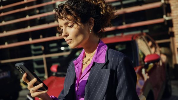 Woman browsing phone