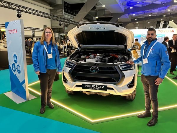 Katherine and Tyrone from TMUK with the H2 Hilux