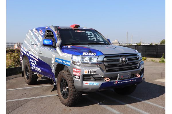 Close up of a Toyota rally car