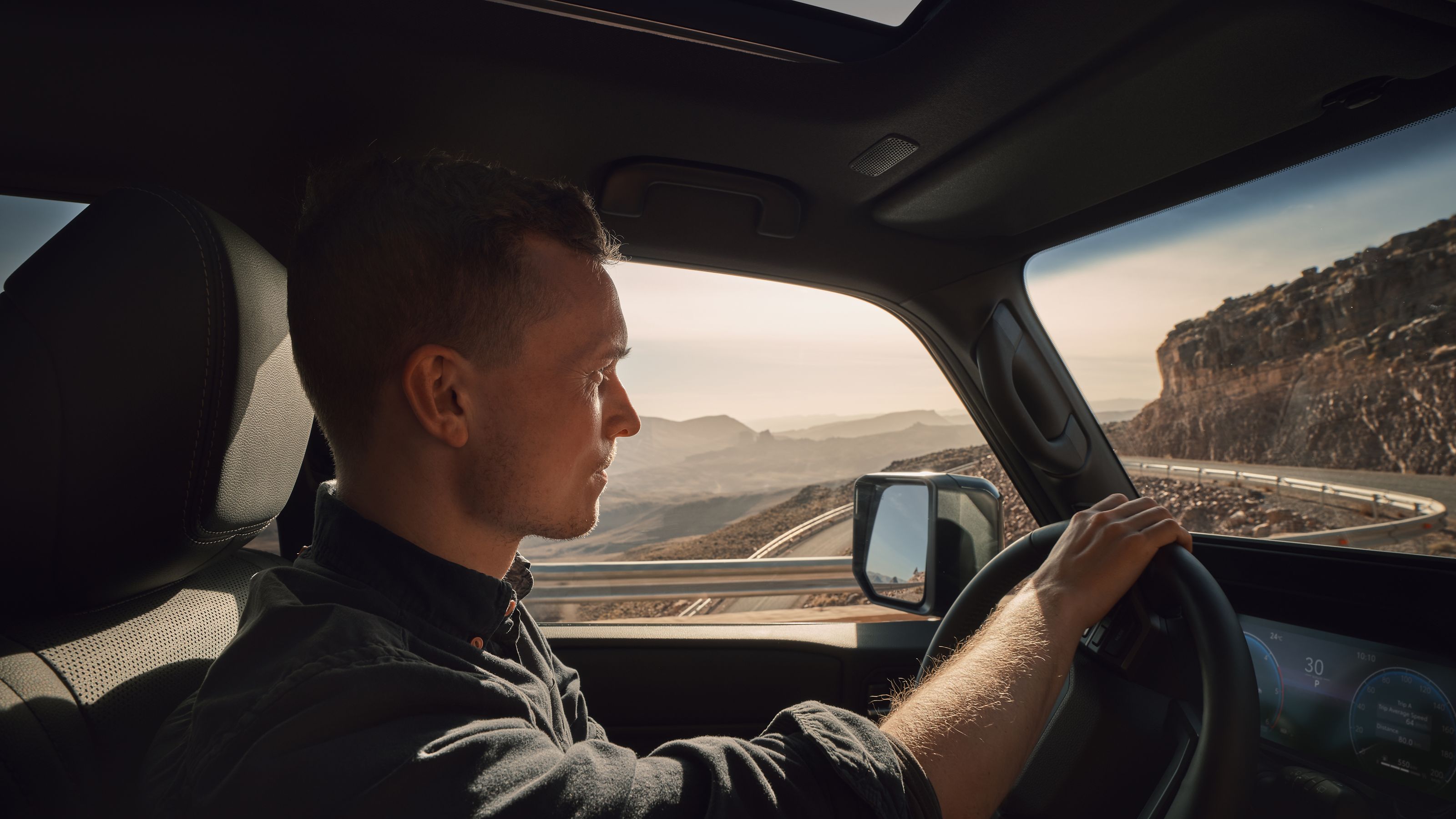 The Land Cruiser driver confidently tackling a mountain road