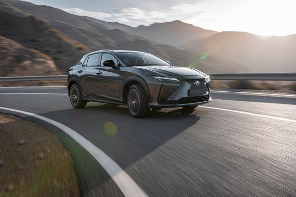 Lexus, RZ, rechter, zijaanzicht, dynamisch, header