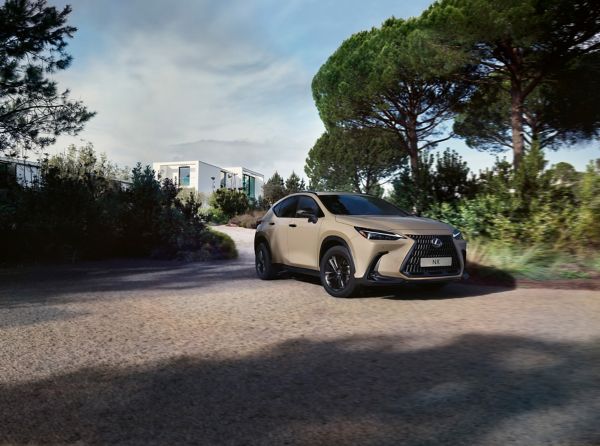 Lexus exterieur NX Overtrail voorkant geparkeerd