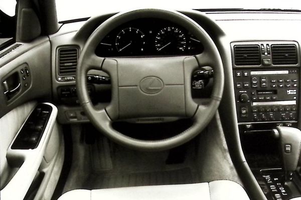 Lexus, ls400, interieur, dashboard, zwart, wit