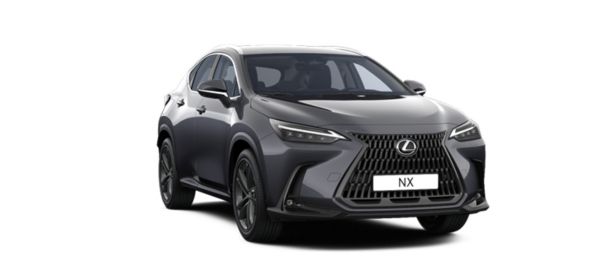 Vooraanzicht van een Lexus NX 450h+ 
