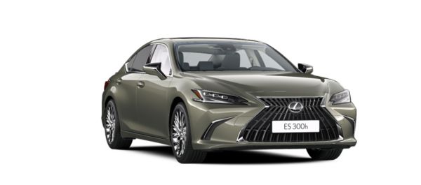 Vooraanzicht van een Sonic Titanium Lexus ES 300h