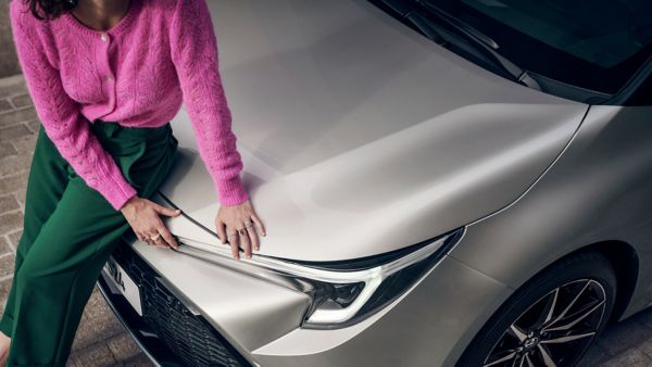 Woman and car