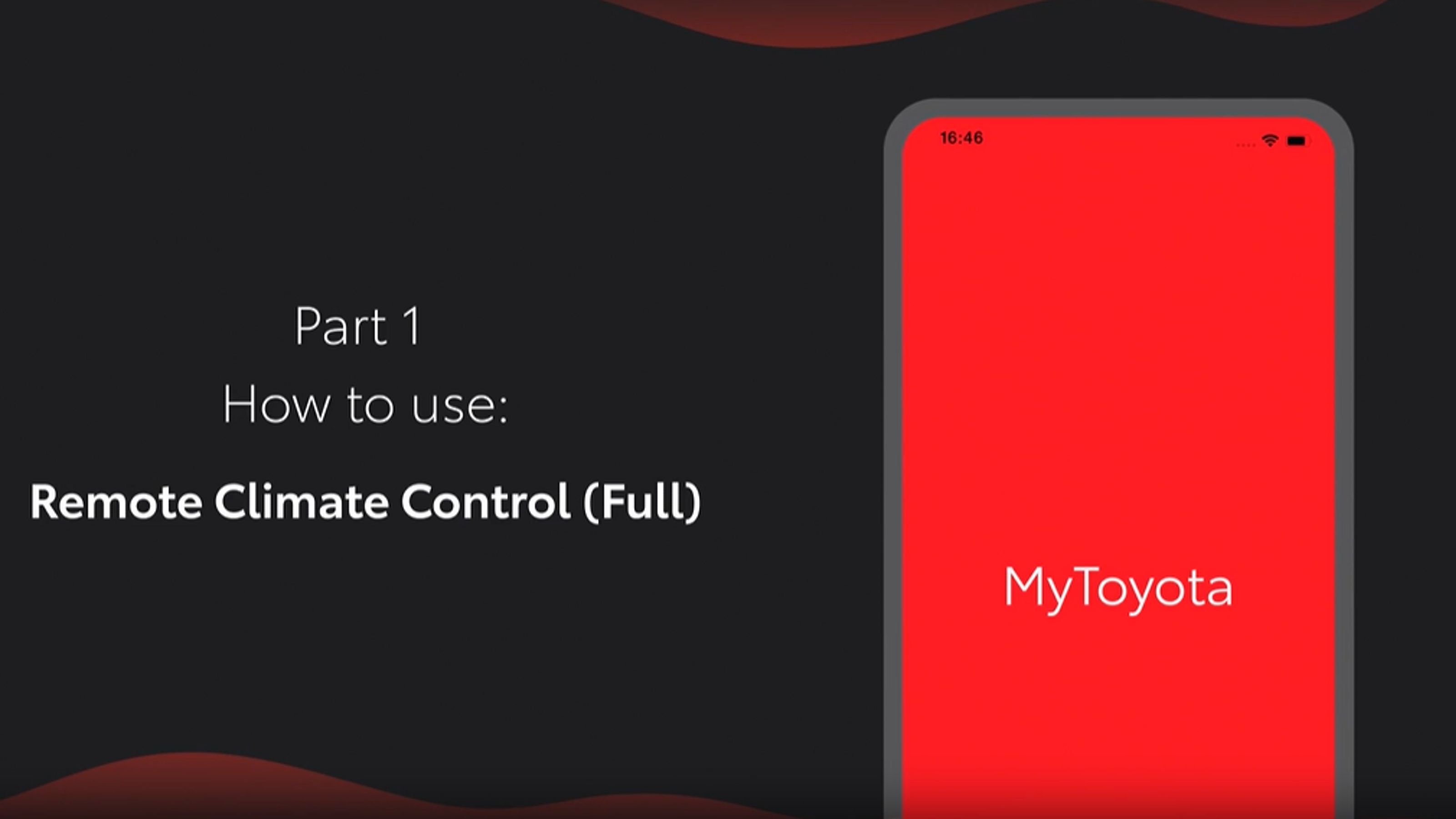 MyToyota App - Remote Climate Control