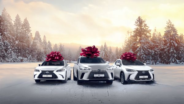 lexus cars on podium