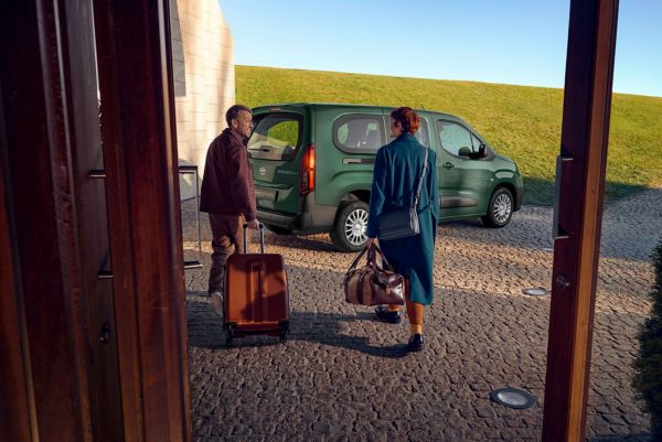 A child relaxes in the back of the Proace City Verso 