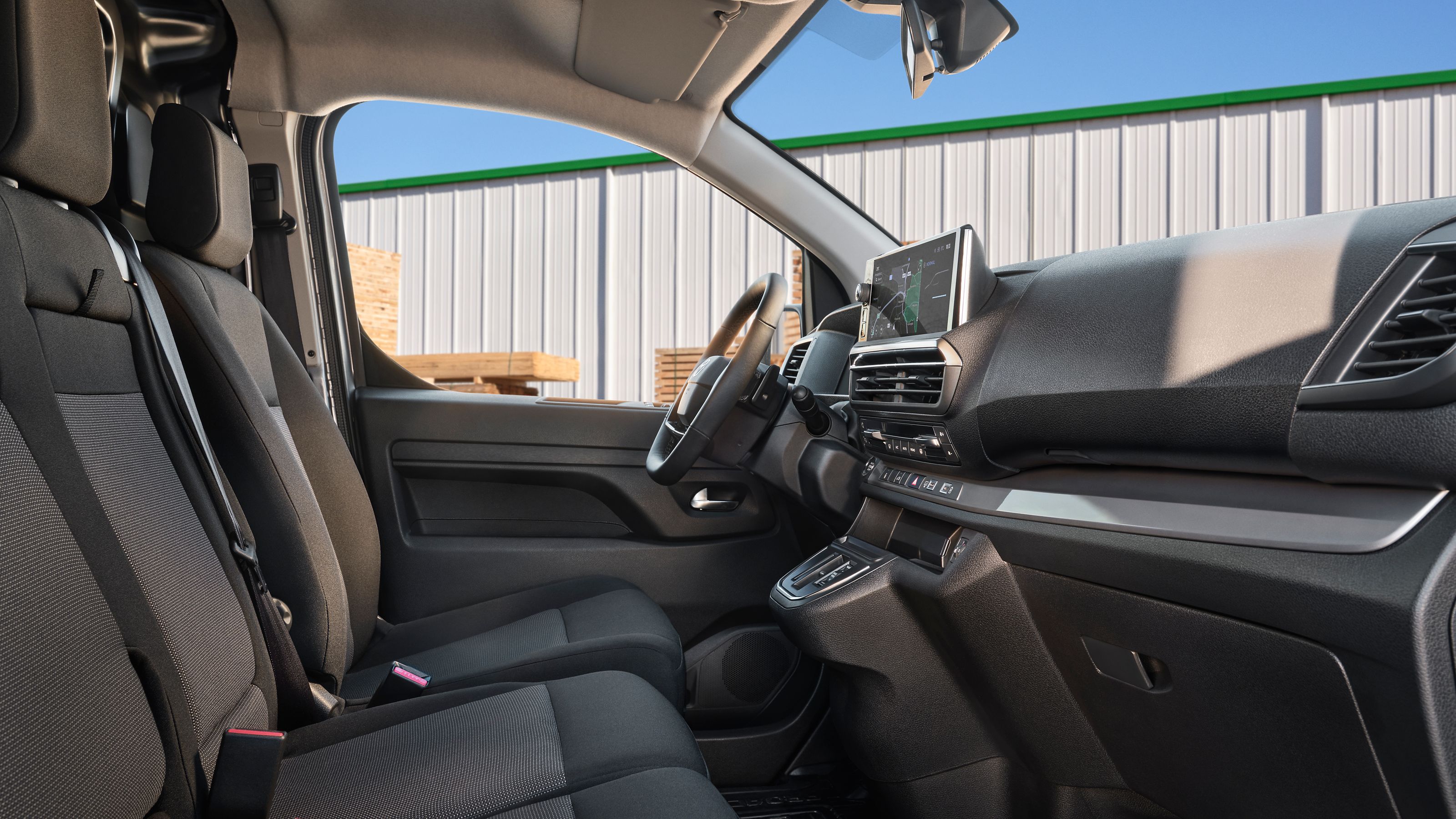 The Proace’s roomy and flexible interior 