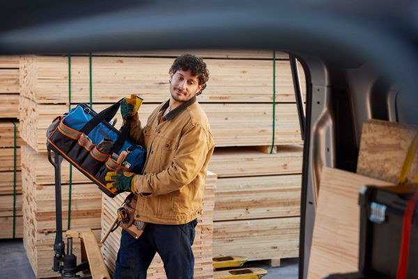 The Proace’s underseat storage area 