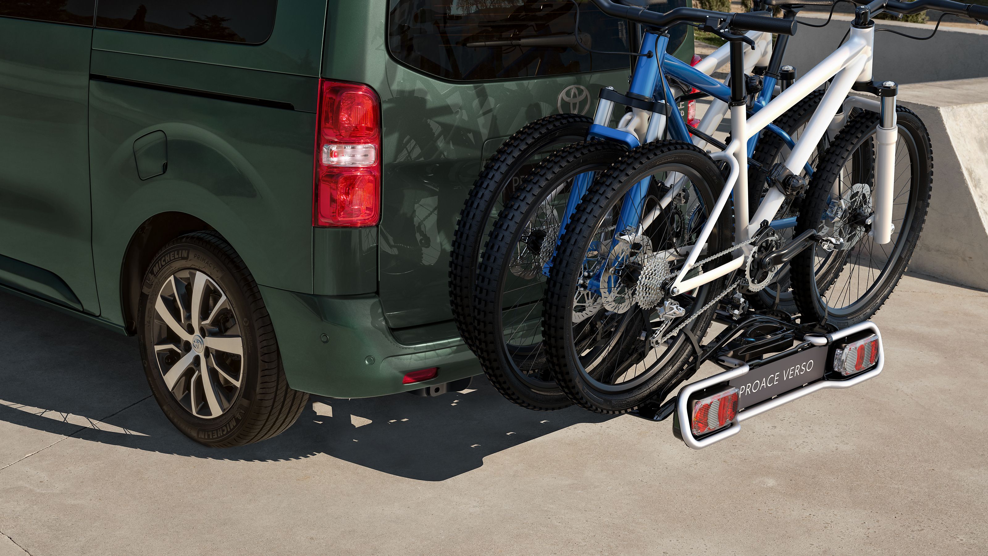 A Proace Verso parked in the city 	