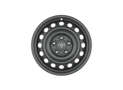 Černá pneumatika s černým ráfkem.