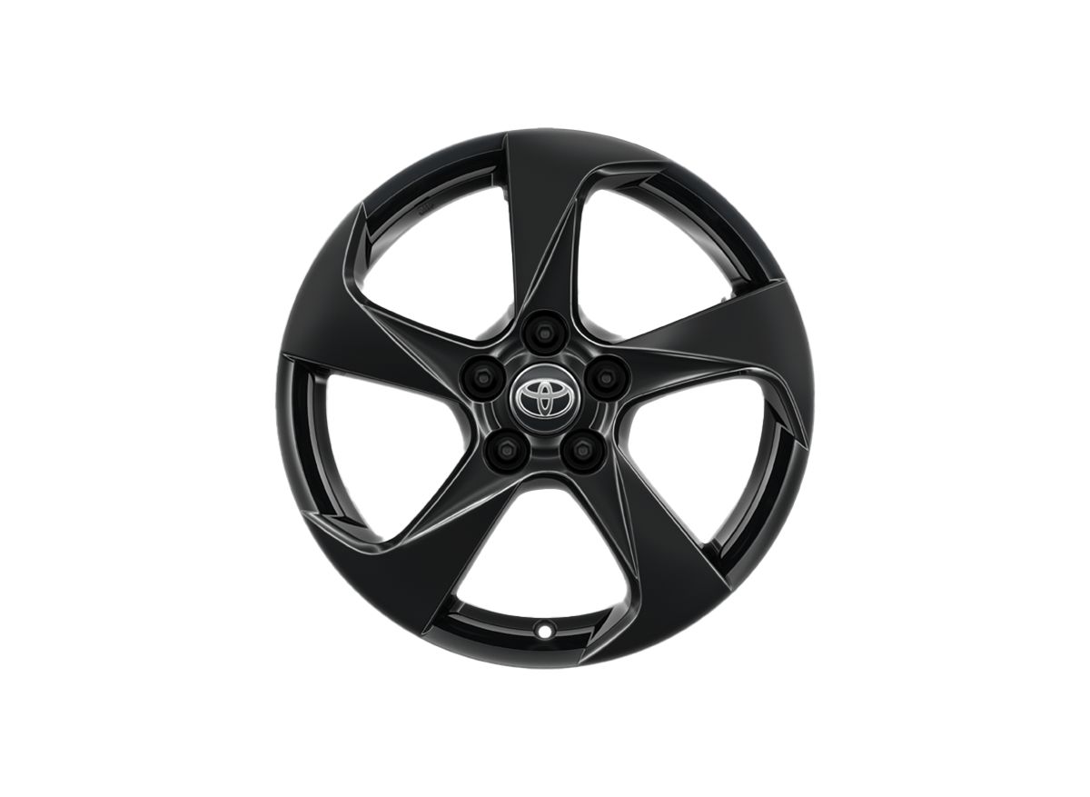 Černé lité kolo s pneumatikou