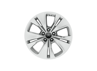 Stříbrný plastový kryt kola automobilu