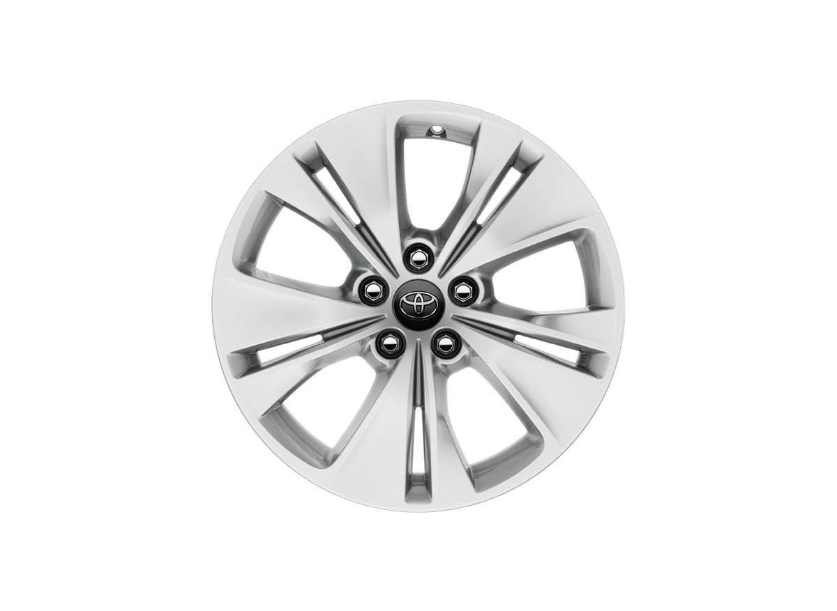 Stříbrný plastový kryt kola automobilu