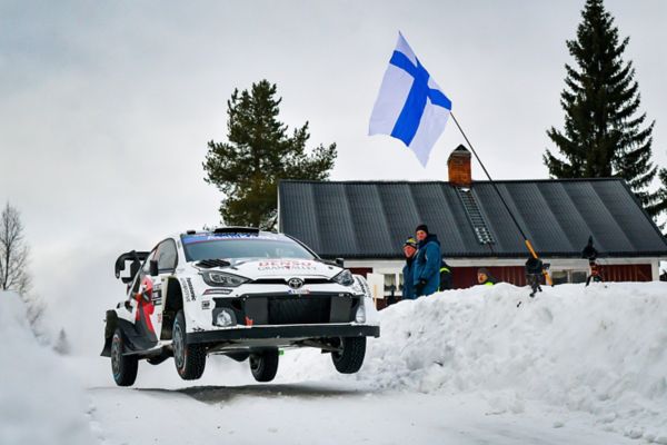 TOYOTA GAZOO Racingin kuljettaja Sami Pajari ja GR Yaris Rally1