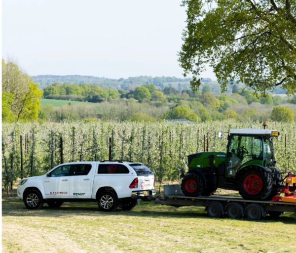 Toyota Hilux towing tractor