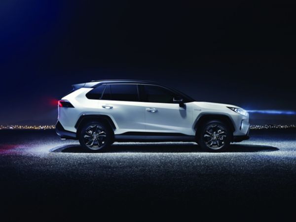 Toyota RAV4 side angle in dark