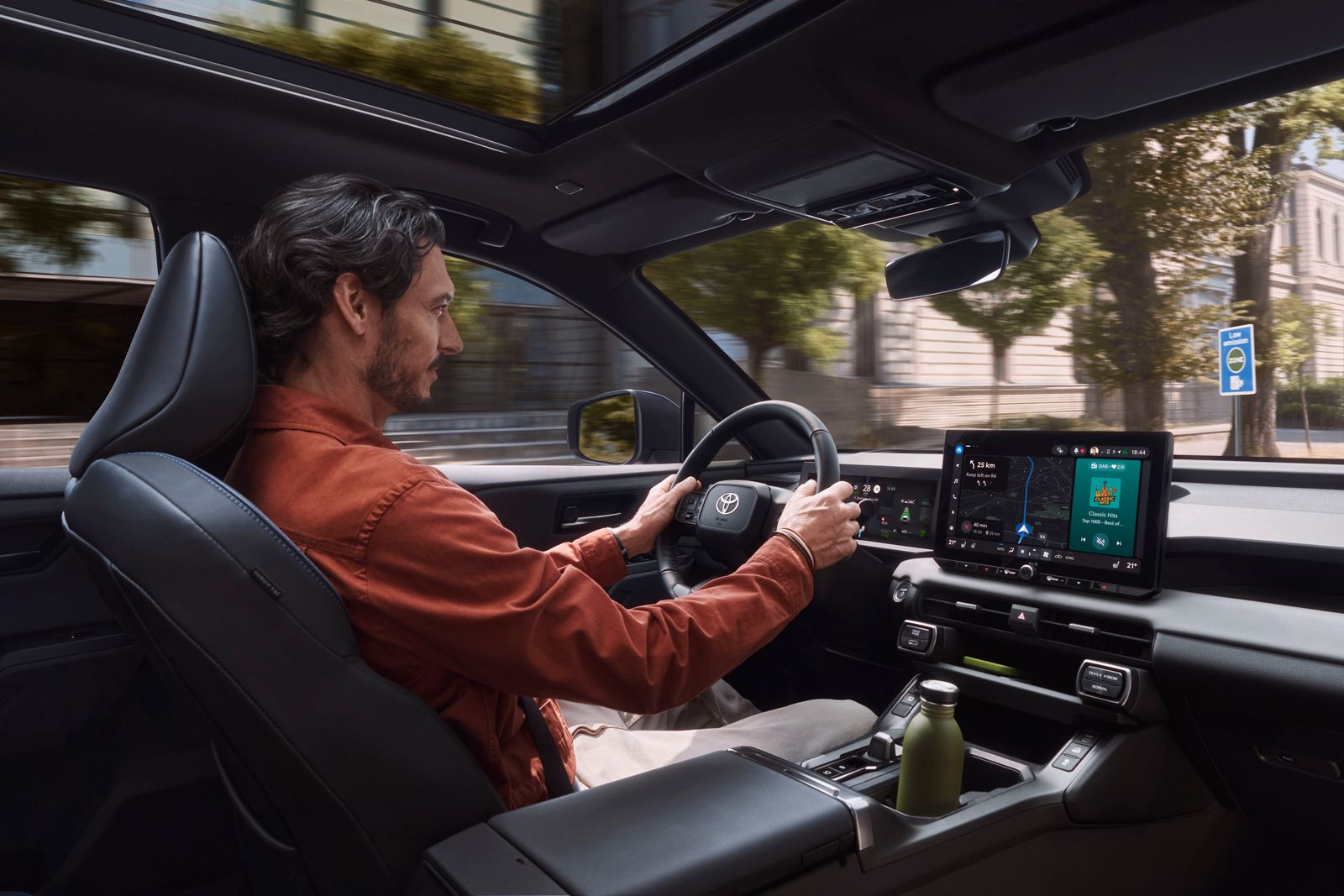 View of RAV4’s driver showing benefits of high driving position