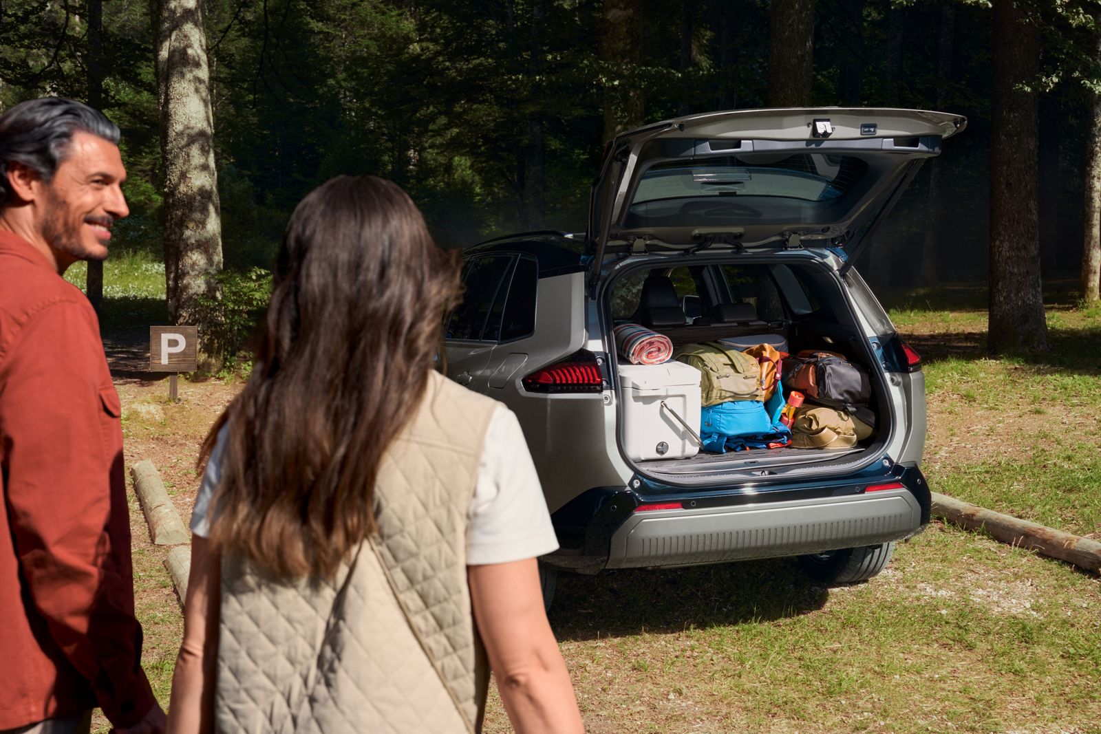 RAV4’s large boot space full of luggage
