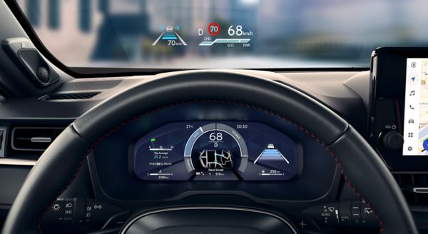 Toyota dashboard closeup