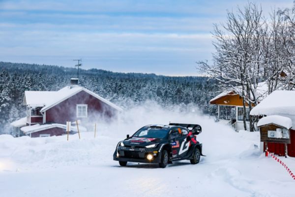 Toyota WRC car driving