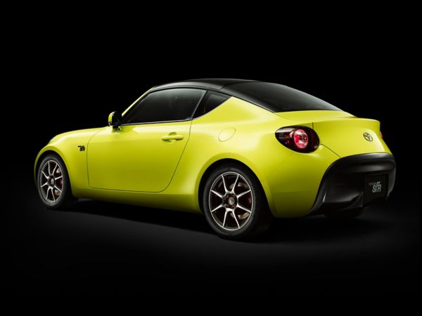 Toyota S-FR yellow back angle