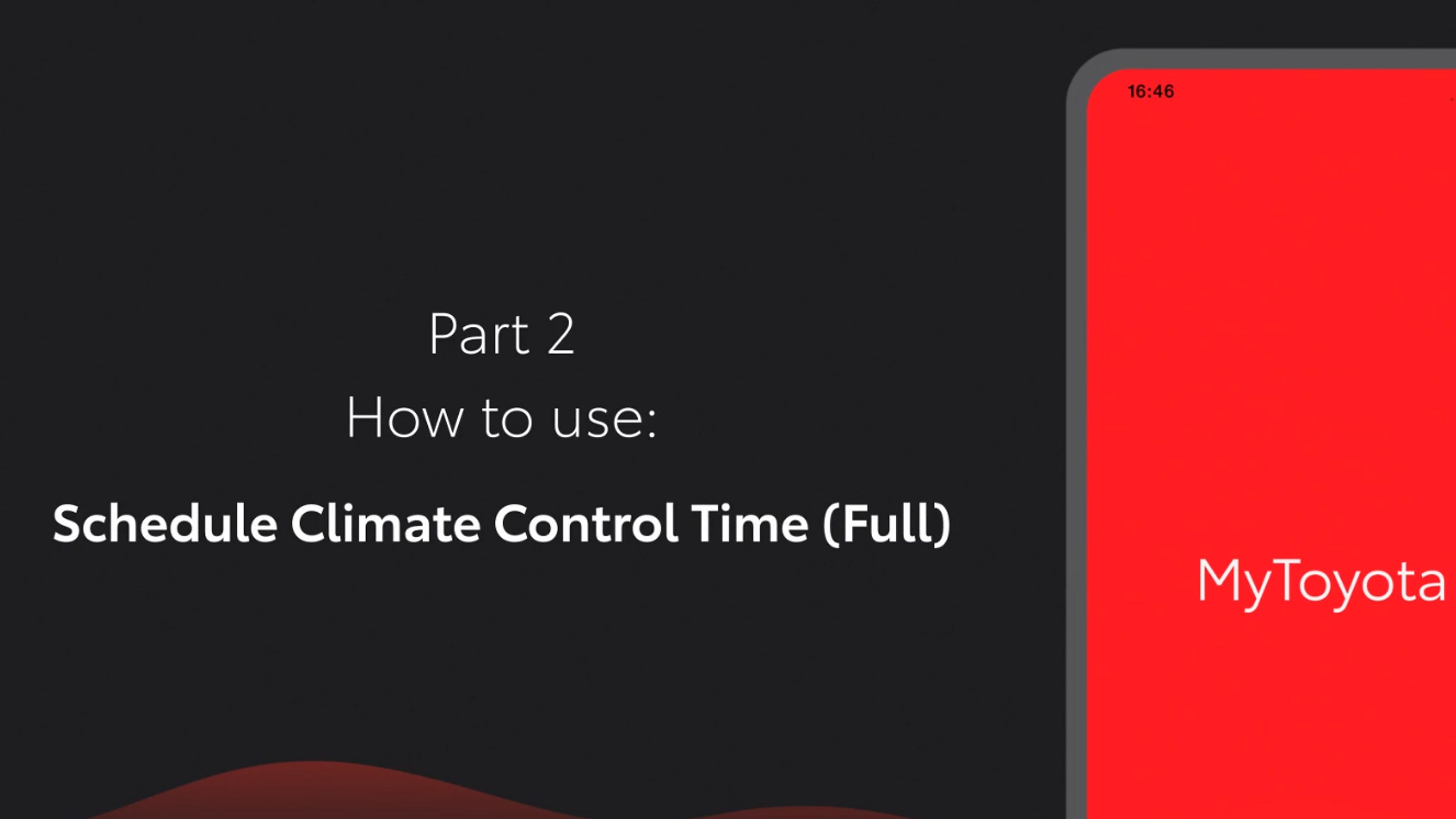 Schedule Climate Control Time