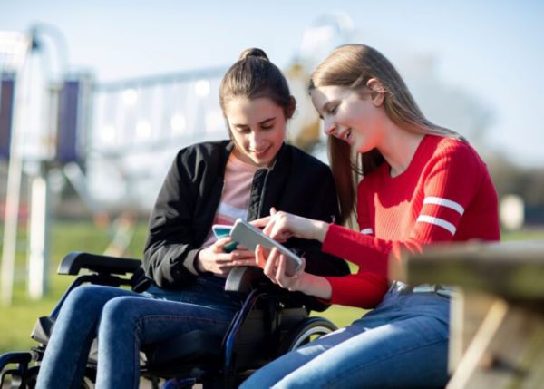 Women browsing phone