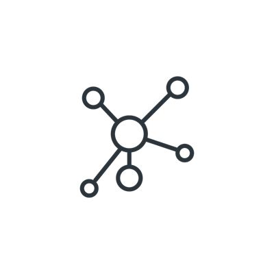 Icon mit vernetzten Datenpunkten