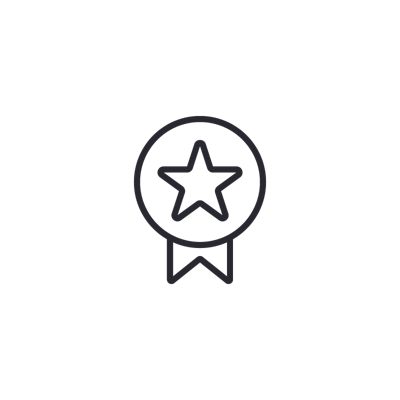 Icon von einem Auszeichnungs-Badge mit Stern