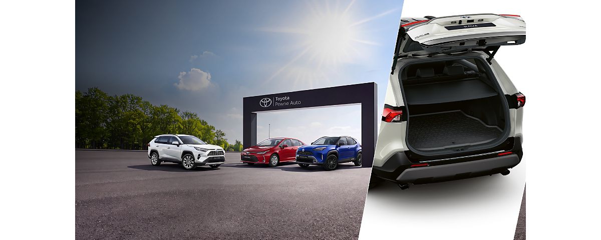 Toyota z rowerami na dachu