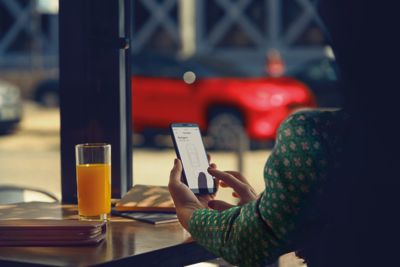 Toyota MyT app on phone