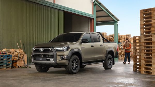 Hilux driving in countryside