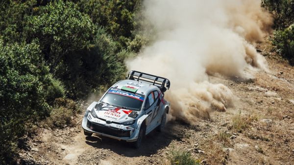 Wyścigowa Toyota GR Yaris podczas rajdu
