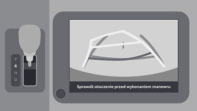 Kamera cofania z dynamicznymi liniami pomocniczymi