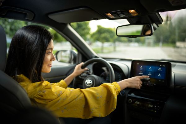 Woman in Toyota car