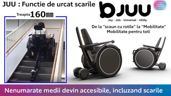 Urcarea scarilor intr-un scaun cu rotile