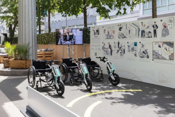 Three Yosh-E in the Toyota Inclusive Mobility Park - inclusive mobility solutions