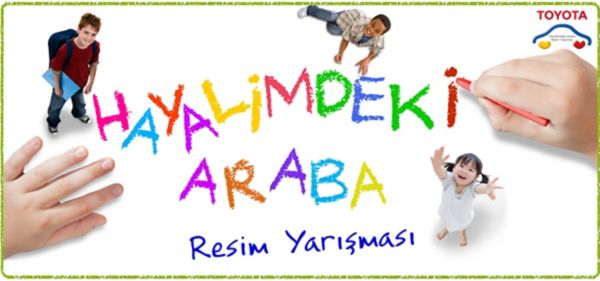 Hayalimdeki araba resim yarışması yazılı görsel