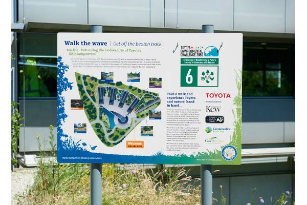 Toyota walk the wave environment information board