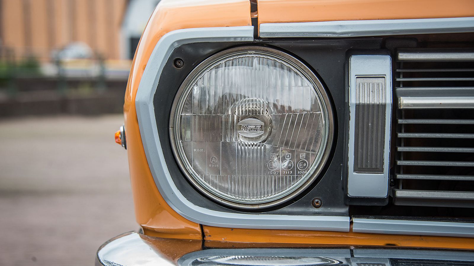 Toyota 1000, exterieur, rechtsvoor, koplamp, detailbeeld
