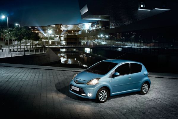 TToyota, Aygo, linker, zijaanzicht, exterieur, blauw