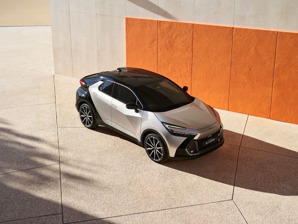 Toyota, C-HR, exterieur, zij, bovenaanzicht, zilver