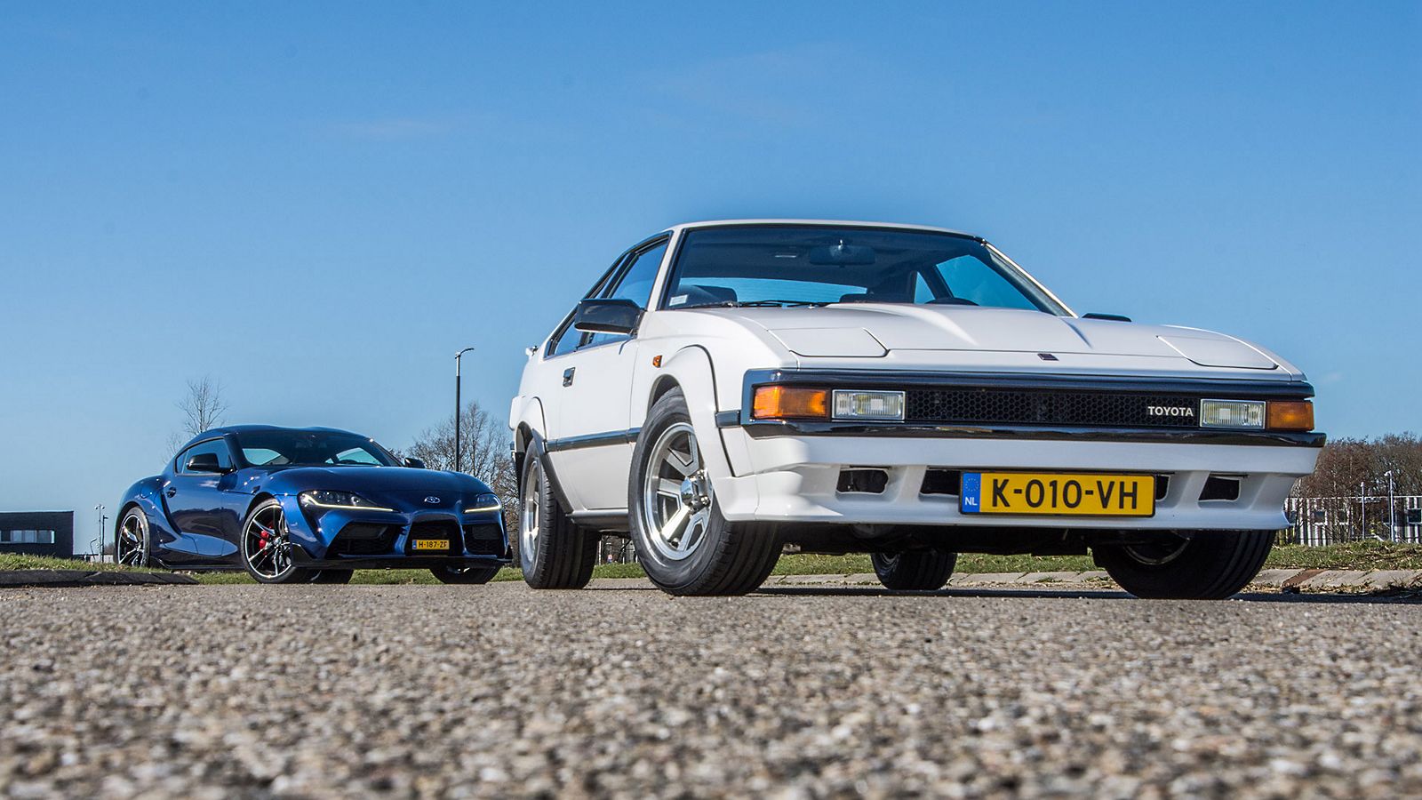 Toyota Celica Supra, exterieur, wit, voor nieuwe Supra, blauw
